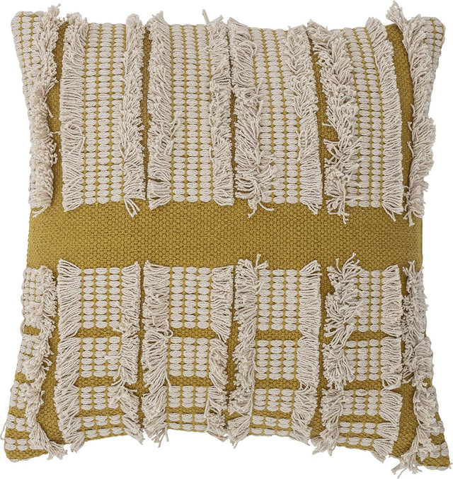 Bloomingville cea cushion, yellow, cotton
