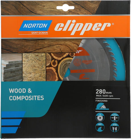 Clipper norton hout en composiet - verstekzaagblad atb neg - 250mm - 24 tanden - voor afkortzagen