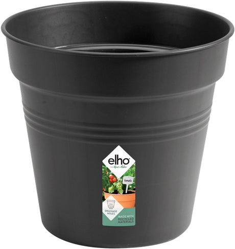 Elho green basics orchidee 13 - bloempot voor binnenbuitenkweken en oogsten - ø 13.1 x h 12.0 cm - living black