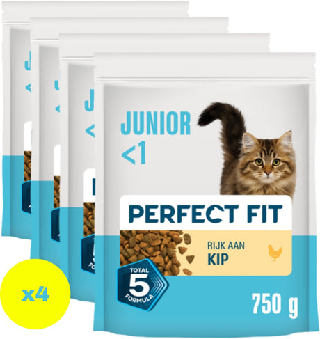 Perfect Fit Katzenfutter - Junior - Huhn - 4x750g