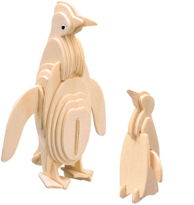 Holzbausatz Pinguinfamilie
