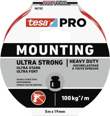Tesa mounting pro ultra strong 66792-00001-00 montagetape wit (l x b) 5 m x 19 mm 1 stuk(s)