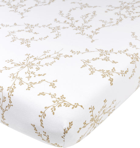 Meyco Baby Branches Spannbetttuch Juniorbett – Sand – 70 x 140 x 150 cm