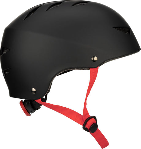 Nijdam Skate-Helm verstellbar – Dark Fyre – Größe L – Schwarz Rot l