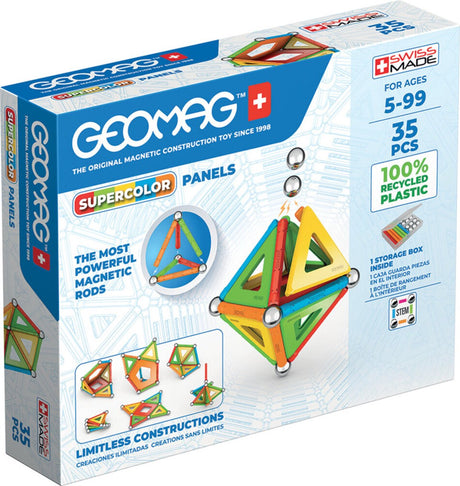 Geomag Super Color Panels recycelt, 35 Stk.