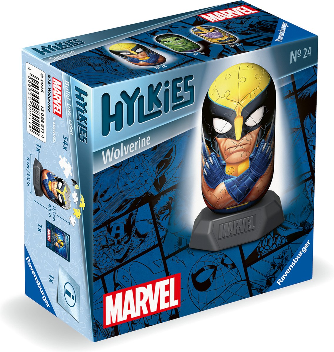 Ravensburger 3D-Puzzle Hylkies Marvel Wolverine, 54 Teile.