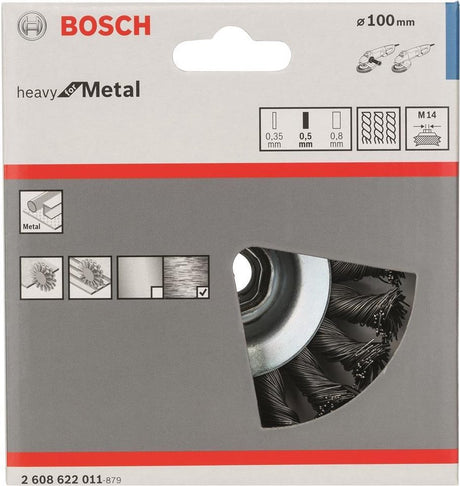 Bosch M14 Kegelbürste 100 Zopf 0,5 Stahl