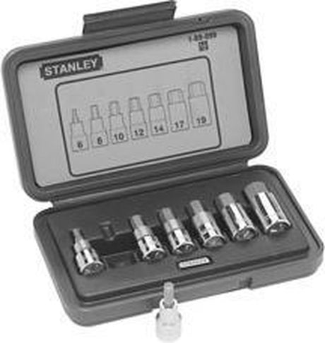 Stanley - Steckschlüsselsatz - 7-teilig - Chrom-Vanadium-Stahl - 1 2 Zoll - Sechskant