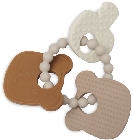 Jollein - bijtring siliconen - bijtringen baby - 15x11x1cm - teddy bear