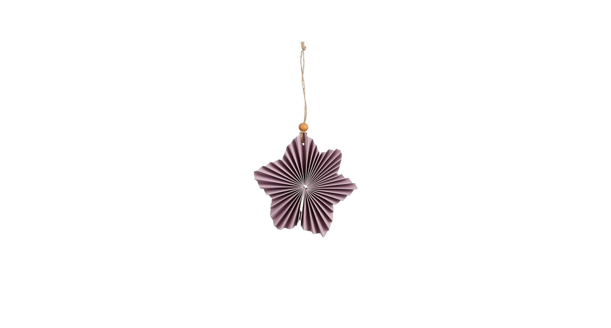 Ornament ster lila fsc mix - h3xd10cm