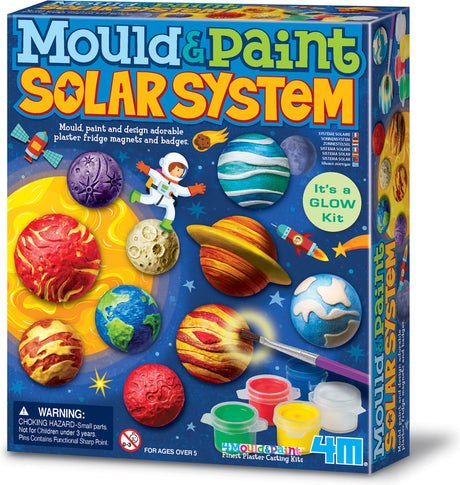 4 m Basteln – Gießen und Malen – leuchtendes Sonnensystem – kreatives Spielzeug – 5+
