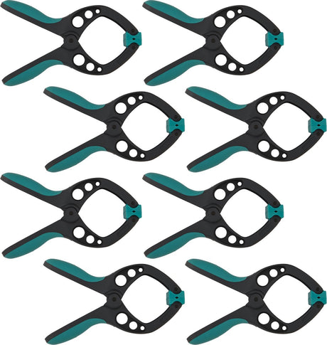 Wolfcraft – 8 Federklemmen Pro – Federklemme 60 mm – Planenklemme – Marktklemme – extra stark – 60 mm Planenklemmen – 8652000