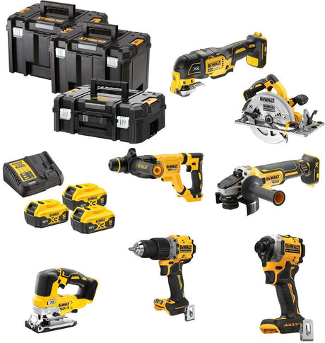 Dewalt dck706p3t | 7-teiliges Kombipaket | xr 18 Volt | 5,0 ah | Li-Ion | 3 Batterien - dck706p3t-qw