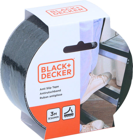 Black+decker black decker antisliptape - zwart - 50mm x 3m - voor binnen buiten