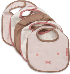Jollein slab jersey waterproof miffy moments silk rose (5pack)