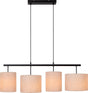 Lucide maya - hanglamp - 4xe27 - beige - japandi