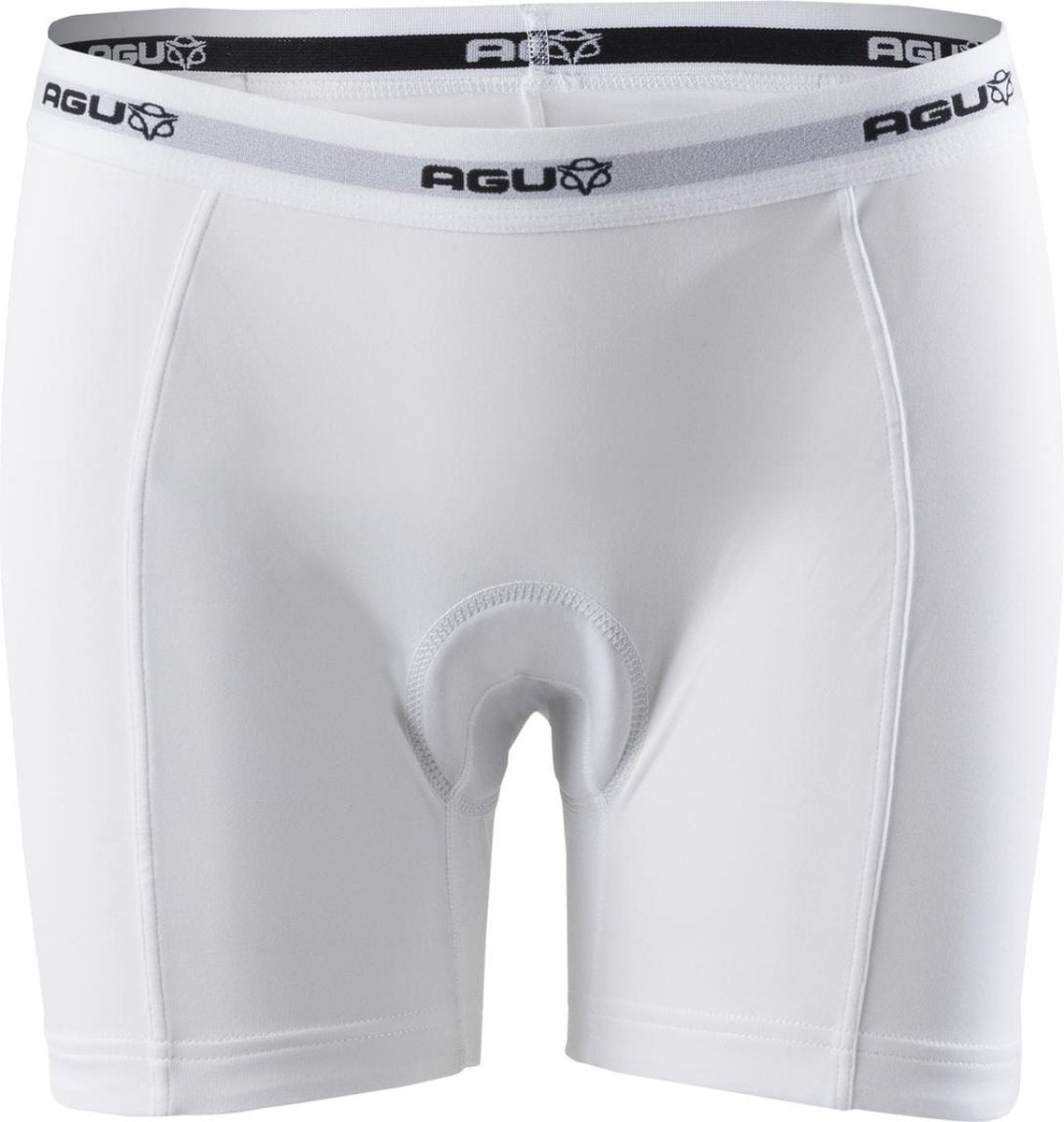Agu essential - Radunterhose - Damen - mit Sitzpolster - 100 % Polyester - elastischer Bund - weiß - m