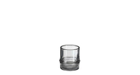 Theelicht houder pjotr grijs - h8xd7,5cm
