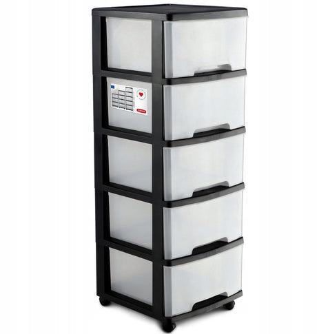 Curver Schubladensystem – 5x20 Liter – mit Rollen