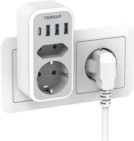 Tessan muurstopcontact ts-328-de voor het voeden van snelmontageapparaten