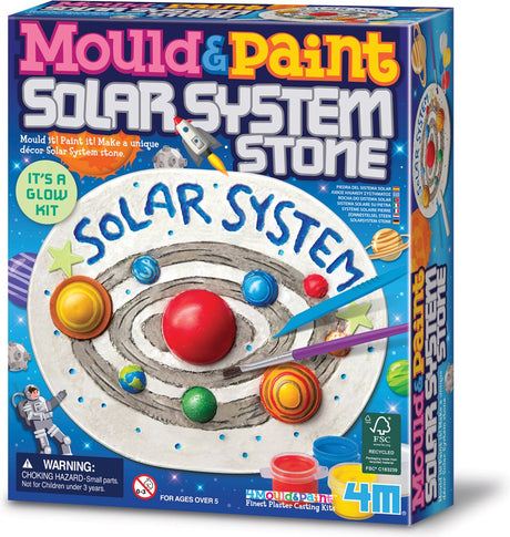 4 m Basteln – Gießen und Bemalen – Stein des Sonnensystems – kreatives Spielzeug – Hobby-Paket – 5+