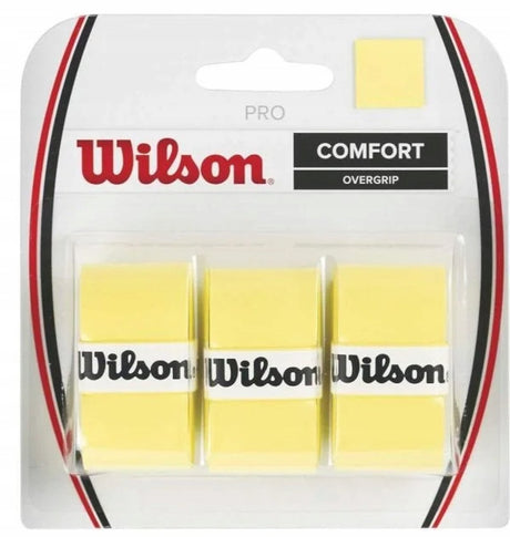 Markenloser Wilson-Tennis-Padel-Overgrip im 3er-Pack – gelb