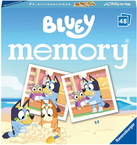 Ravensburger Bluey-Serie – Mini-Memory®-Spiel – 48 Karten – für 2 bis 6 Spieler