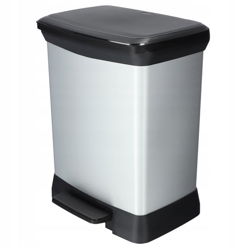 Curver Decobin 30l rechteckig silber