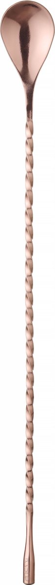 Barup barlepel – koper – spiraalvormige handgreep – druppel uiteinde – 385 mm