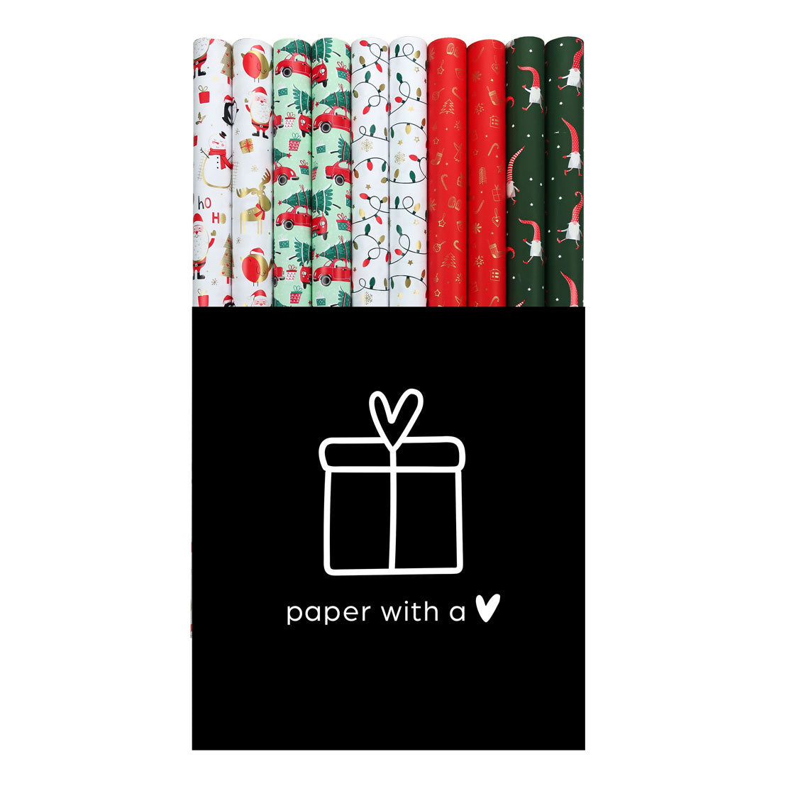 Rotolux Geschenkpapier Weihnachtskollektion, 50 Rollen
