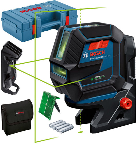 Bosch Professional GCL 2–50 g Kreuzlinienlaser grün im Koffer – 0601066m02