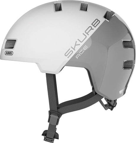 Abus Helm Skurb Ace S silberweiß