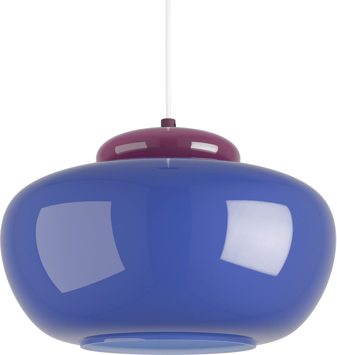 Eglo berardelli hanglamp - e27 - ø 30 cm - blauw bordeaux