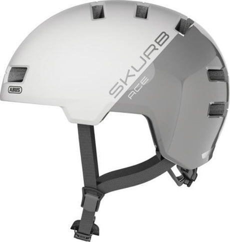 Abus Helm Skurb Ace L Silber Weiß