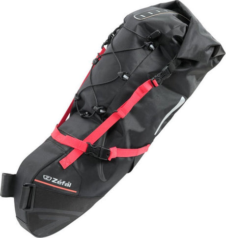 Zefal Z Adventure Satteltasche – 17 l – verstärktes Material – verstellbare Träger – elastische Kordel – Schwarz