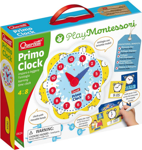 Quercetti Lernuhr Primo Clock Junior Karton 51-teilig