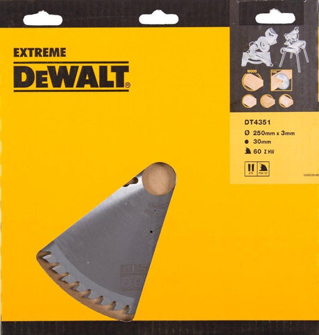 Dewalt Zubehör Dewalt Extreme Serie – Holzsägeblatt – 250 mm – 60 Zähne – Laserschnitt