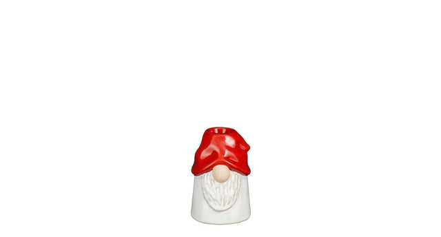 Kandelaar kerstman rood - l7,5xb6,5xh10cm