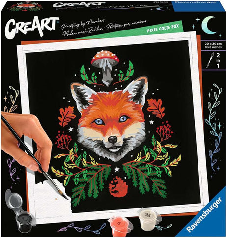 Ravensburger Pixie Cold Edition Fuchs – Malen nach Zahlen für Erwachsene