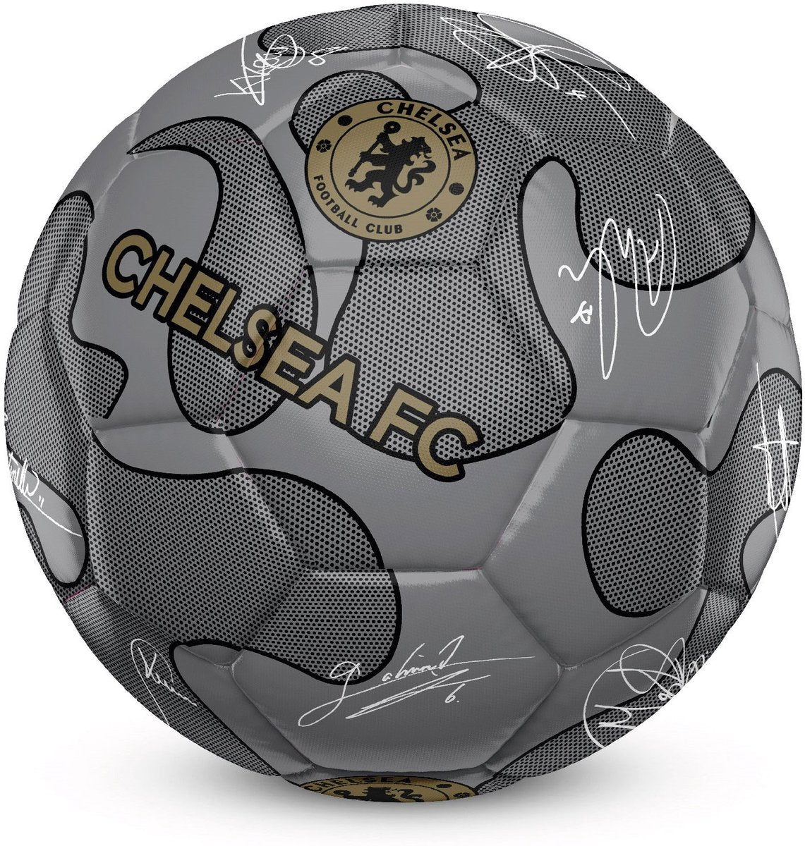Chelsea fc voetbal - 32 panel camo - met handtekeningen - maat 5