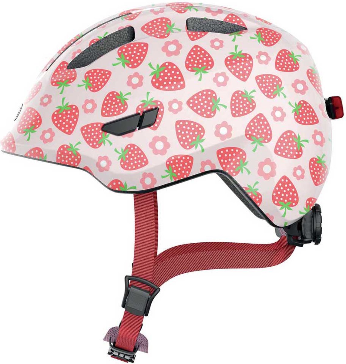 Abus Helms Smiley 3.0 LED Rose Strawberry M 50-55 cm