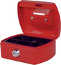 Pavo geldkist 125x95x60mm met gleuf rood