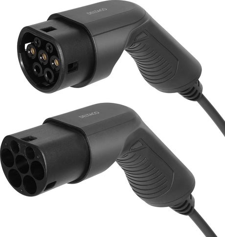 Deltaco Universal E-Charge Ladekabel für Elektroauto – Typ 2 – 16a 3,6 kW – 3 m – Schwarz