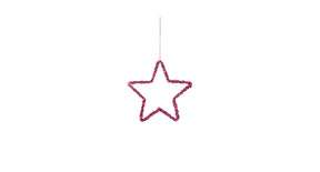 Ornament ster fuchsia - d15cm