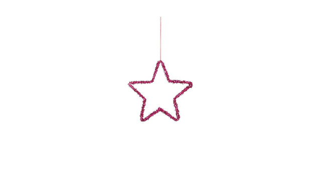 Ornament ster fuchsia - d15cm