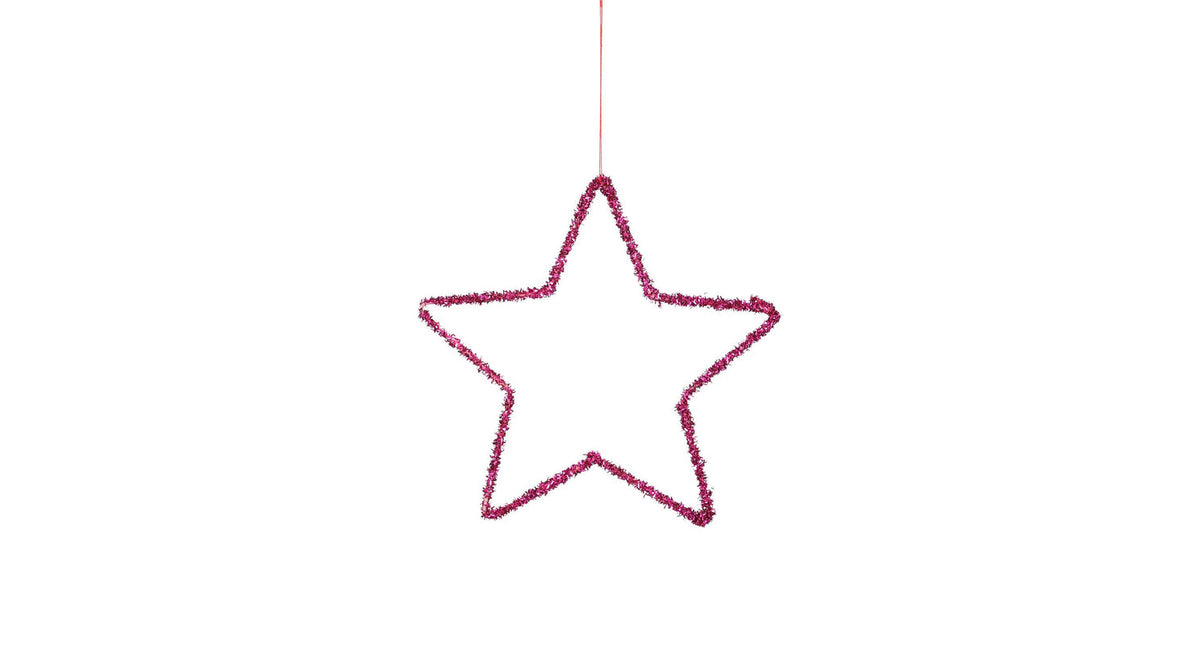 Ornament ster fuchsia - d25cm