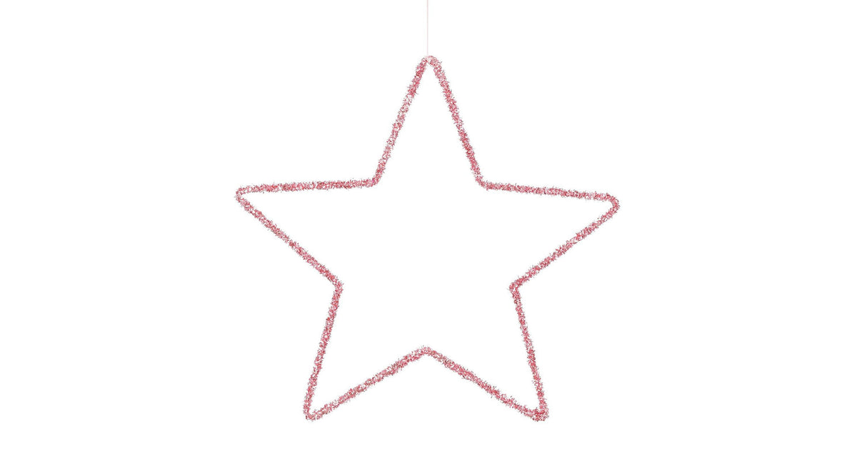Ster hangend roze - d40cm