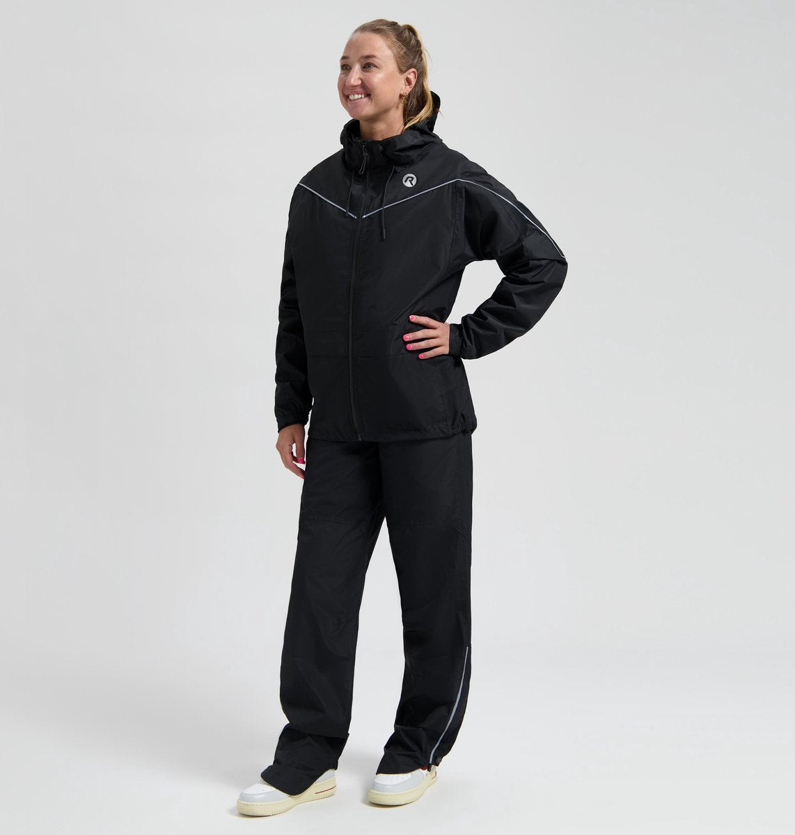 Rogelli commuter essential regenpak unisex - waterdicht - zwart - m