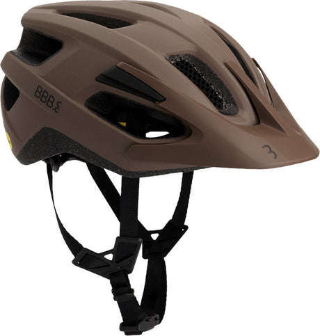 Bbb cycling dune mips 3.0 fietshelm volwassenen - mtb racefiets - fidlock sluiting - inclusief achterlicht houder - mat koper bruin - maat m (55-58cm) - bhe-23 m