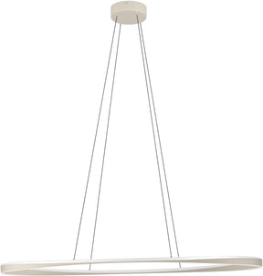 Eglo camerota hanglamp - 111 cm - zandkleur beige wit - instelbaar wit licht - dimbaar